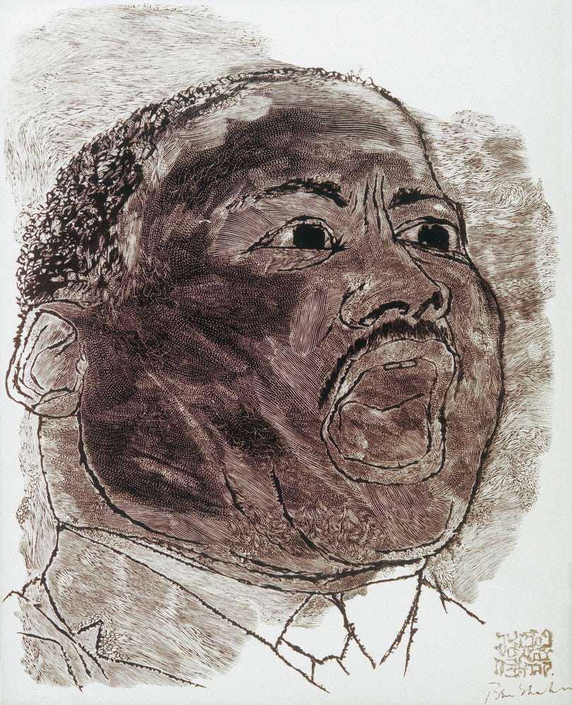 Martin Luther King Jr. Wood Engraving Art Print by Stefan Martin After Ben Shahn