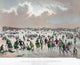 Ice Skating on Jamaica Pond Fine Art Print - C1859 Lithograph