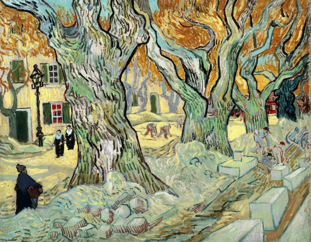 Van Gogh The Road Menders Fine Art Print by Vincent Van Gogh