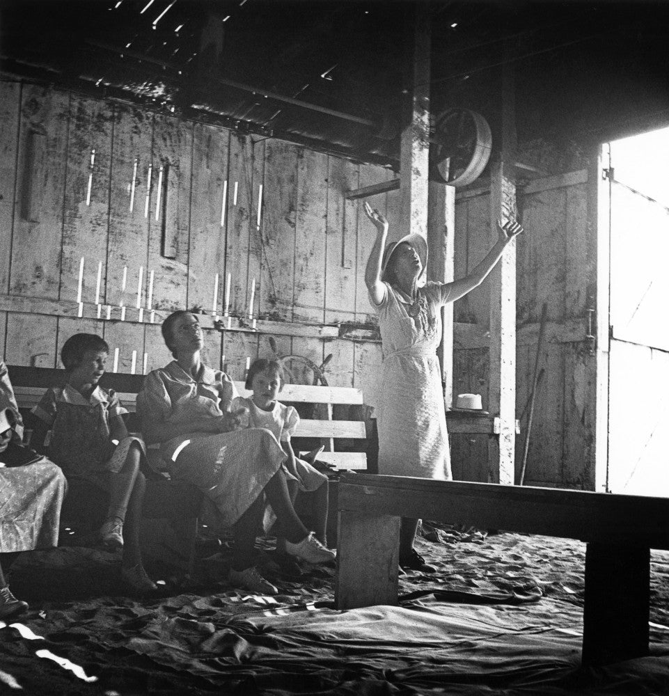 Revival Meeting Fine Art Print by Dorothea Lange - 1938