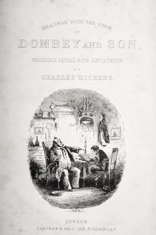 Title Page Illustration from Dombey and Son by H.K. Browne - Fine Art Print