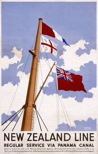 New Zealand Line Advertising Poster Print by Mary Evans Picture Library