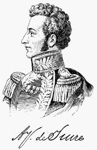 Antonio Jose De Sucre Fine Art Print - 19th Century Drawing