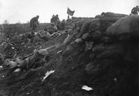 World War I Trench Scene Fine Art Print - Scottish Troops, 1916