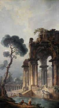 The Ruins Near The Water Fine Art Print by Hubert Robert
