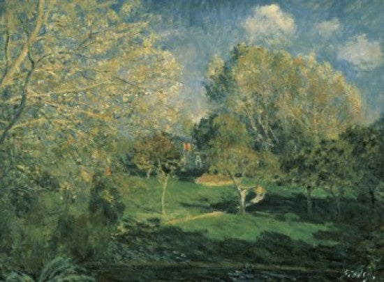 Hoschede Gardens Fine Art Print by Alfred Sisley - Pushkin Museum