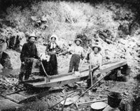 Gold Rush 1852 - Prospectors at Auburn Ravine Fine Art Print
