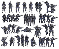 Police Officers SWAT Studio Shot Fine Art Print by Oleg Zabielin