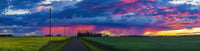 Dramatic Sunset Over Green Farmland and Country Road Fine Art Print by 770 Productions