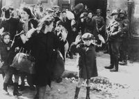Jews Captured by German Soldiers - Warsaw Ghetto Uprising Poster Print