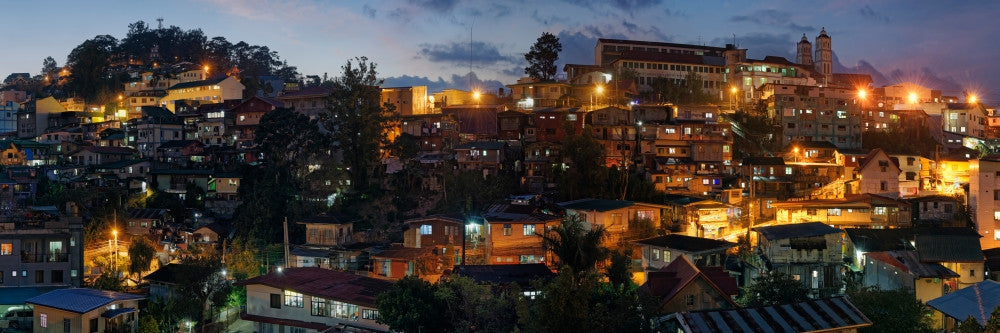 Night View of Baguio City, Luzon Fine Art Print