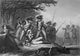 Charette De La Contrie Fine Art Print - 19th Century Steel Engraving