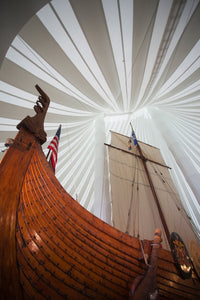Replica of Viking Ship at Hjemkomst Center - Fine Art Print