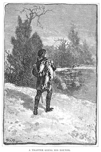 Hudson Bay Trapper 1879 Wood Engraving Fine Art Print by Granger Collection