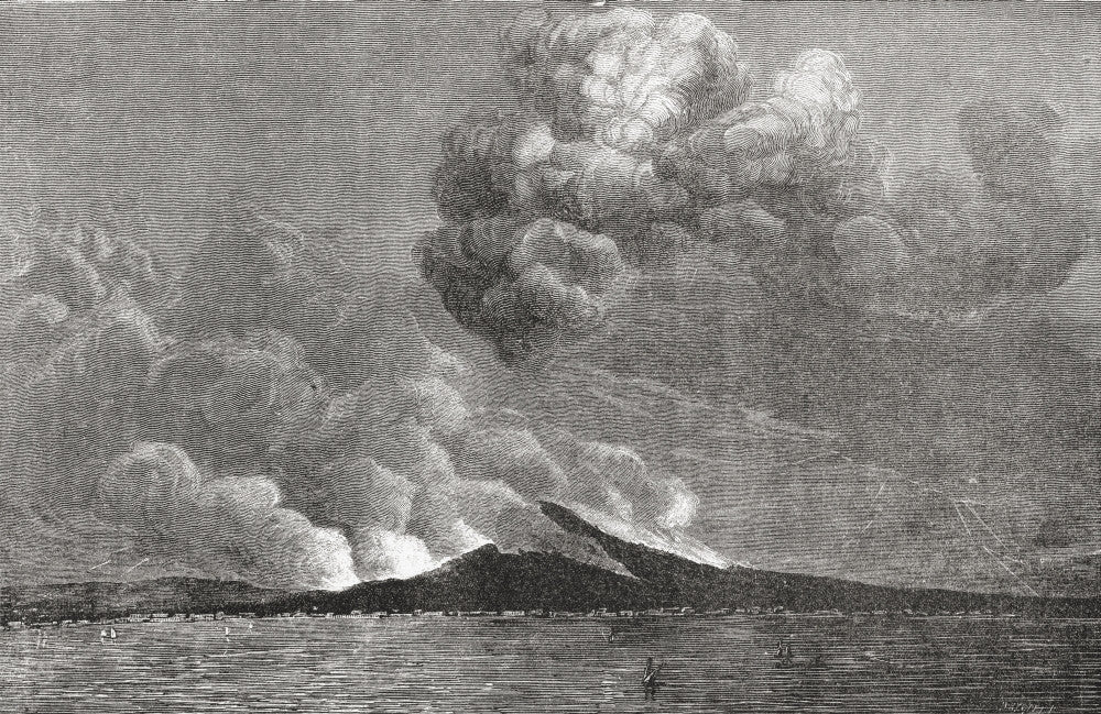 The Eruption of Mount Vesuvius Fine Art Print by Hilary Jane Morgan