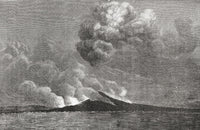 The Eruption of Mount Vesuvius Fine Art Print by Hilary Jane Morgan