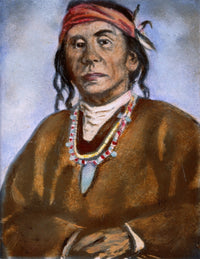 Juan Rey Abeita Colorized Sketch Fine Art Print by L. Maynard Dixon
