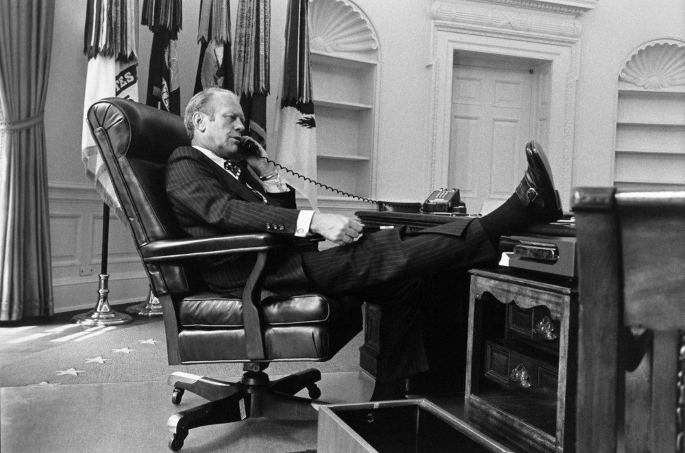 Gerald Ford Oval Office Poster Print - 38th President of the USA