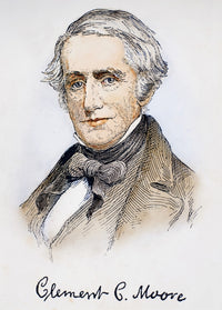 Clement Clarke Moore 19th Century Drawing Poster Print by Granger Collection