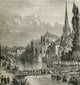 19th Century View of Caen, France & the Orne River - Fine Art Print