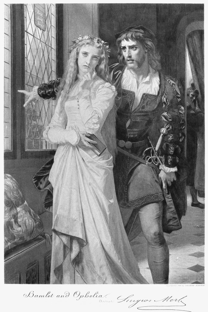 Hamlet and Ophelia Fine Art Print After Hugues Merle