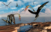 Quetzalcoatlus Flock Fine Art Print by Mark Stevenson