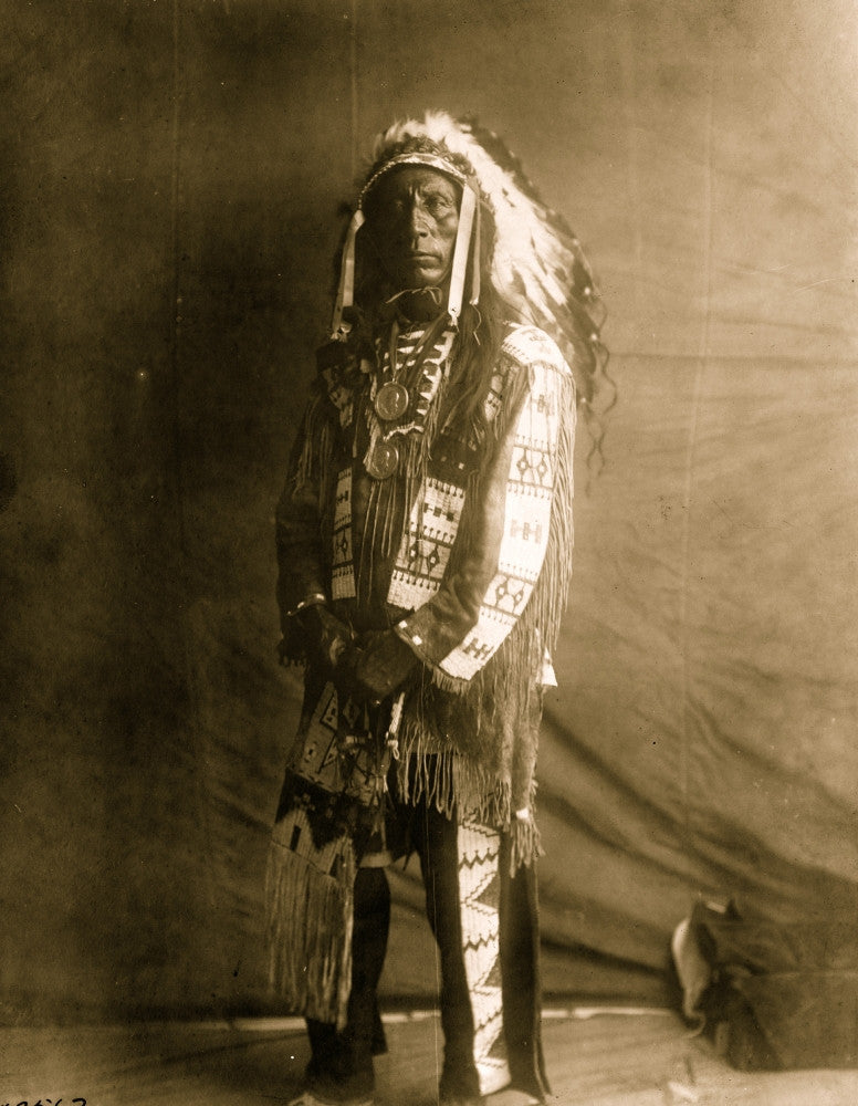 Full-Length Portrait of Oglala Man Fine Art Print