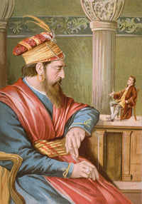 Gulliver Speaking with the King of Brobdingnag Fine Art Print - Circa 1900