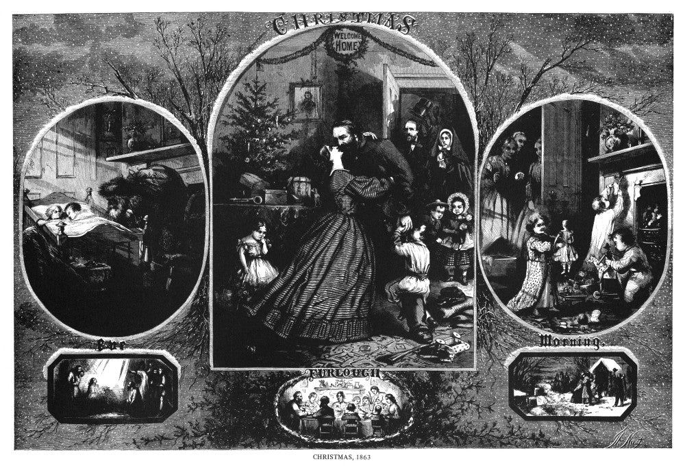 Christmas During the Civil War Fine Art Print by Thomas Nast