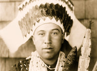 Portrait of Sam Lopez in Traditional TOLOWA Costume Fine Art Print