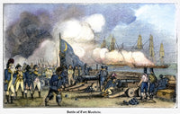Fort Moultrie Battle Engraving - Historic American Art Print