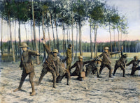World War I Hand Grenade Drill Poster Print - U.S. Infantry at Le Mans