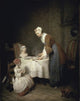 Grace Before a Meal (Le Benedictine) Fine Art Print by Jean-Siméon Chardin