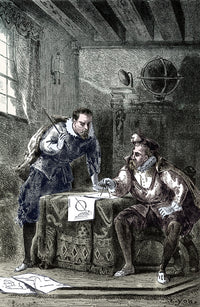 Brahe and Kepler Discussing Astronomy Fine Art Print