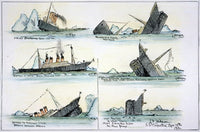 Sinking of the Titanic Fine Art Print by John B. Thayer & L.P. Skidmore