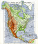 Physical Map of North America (1883) Fine Art Print by Ken Welsh