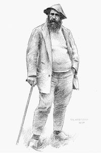 Claude Monet Drawing Fine Art Print by Theodore Robinson
