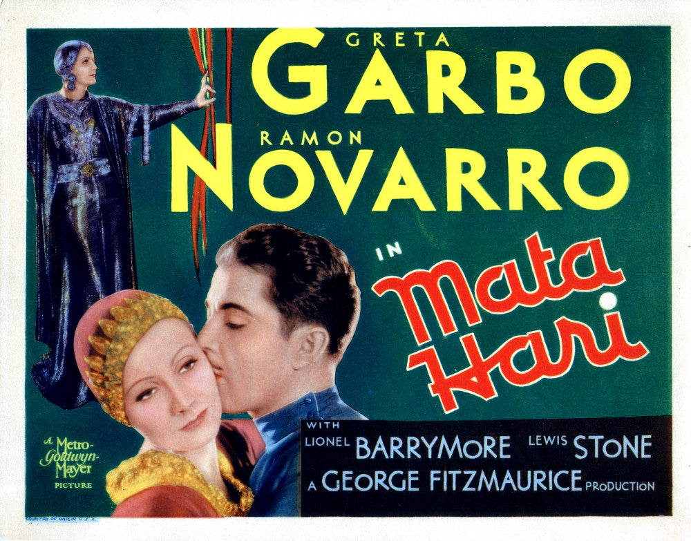 Mata Hari Movie Poster Fine Art Print Featuring Greta Garbo & Ramon Novarro (1931)