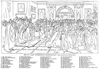 Washington Reception Print - Key to Lady Washington's Reception by Daniel F. Huntington