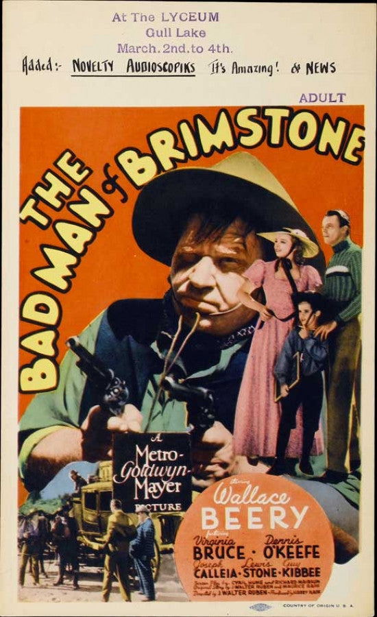 The Bad Man of Brimstone Movie Poster 11x17