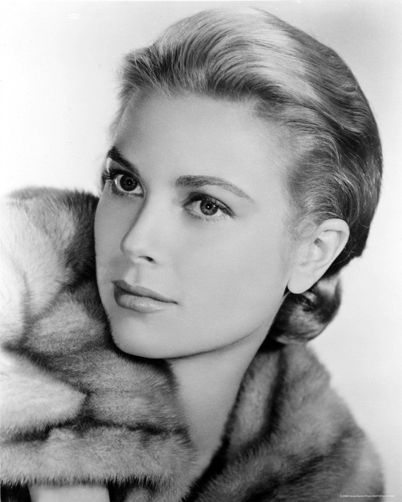 Grace Kelly Fur Coat Photo Print - Classic Hollywood Elegance