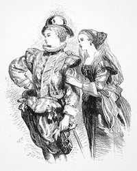 Twelfth Night Wood Engraving Print - Viola and Olivia Scene | Posterazzi