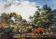 American Farm Scene Lithograph Print by Nathaniel Currier