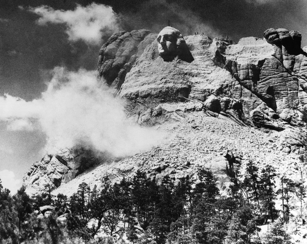 Mount Rushmore Construction Fine Art Print - C1934 by Granger Collection