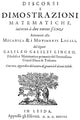 Galileo: Discorsi, 1638 Title Page Fine Art Print