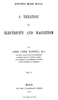 James Clerk Maxwell Title Page Art Print - Electricity & Magnetism