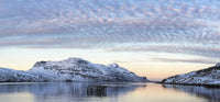 Panoramic Sunset Over Djupavik Fjord Art Print by Robert Postma