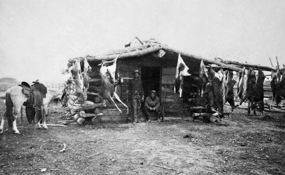 Deer Hunting Cabin Fine Art Print - 1890 Photograph by Granger Collection