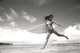Surfer Girl at Tunnels Beach Black and White Fine Art Print by Kicka Witte