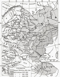 Historical Map of Russia from the 16th and 17th Centuries by Ken Welsh